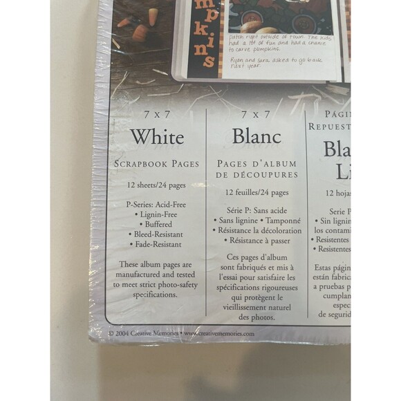 Creative Memories 2004 7 x 7 Scrapbook Pages 12 Sheets/24 Pages White New - Picture 3 of 3